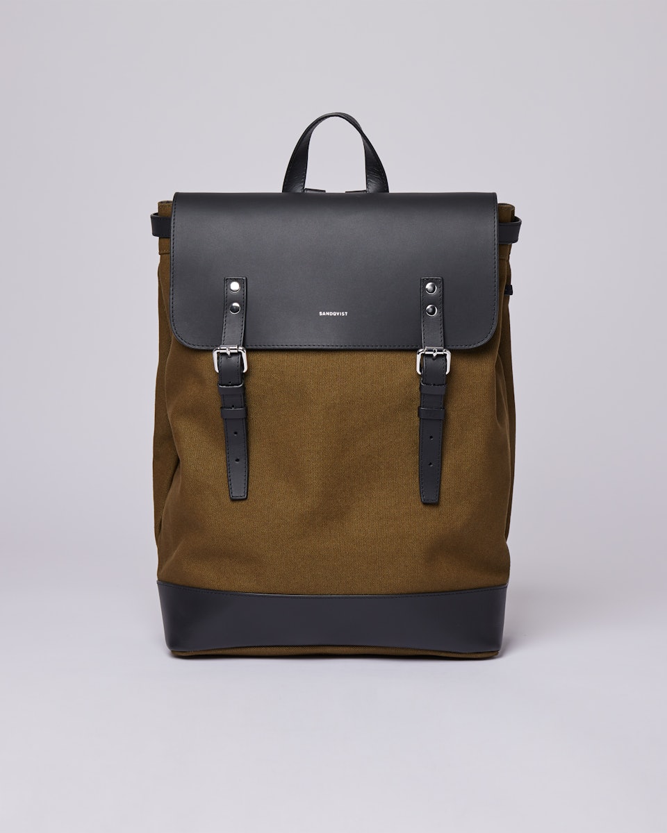 Hege belongs to the category Backpacks and is in color black & olive (1 of 6)