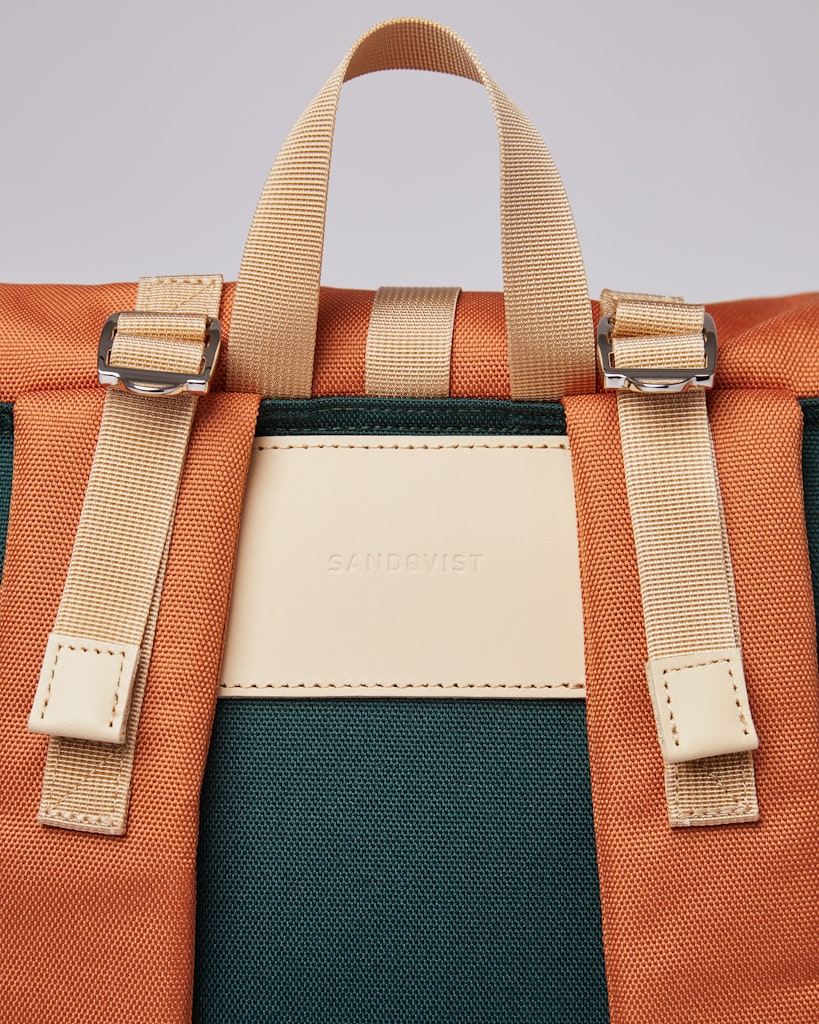 Sandqvist - Backpack - multi - darkgreen - orange - BERNT 1