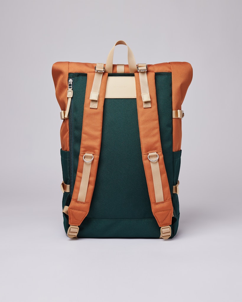 Sandqvist - Backpack - multi - darkgreen - orange - BERNT 2