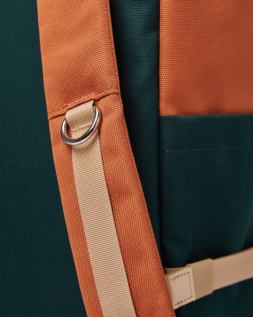 Sandqvist - Backpack - multi - darkgreen - orange - BERNT 4