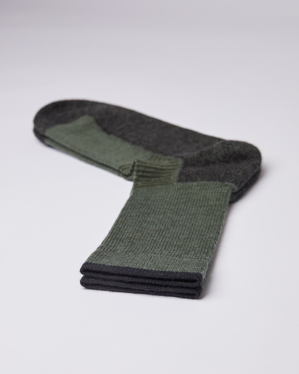 Wool Sock ist farbig green & green (2 oder 3)