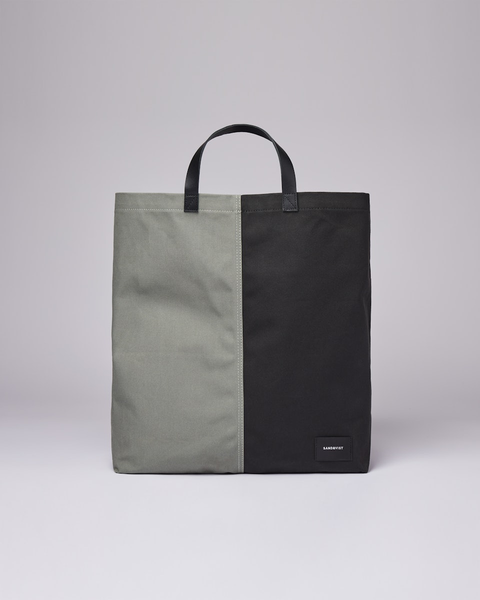 Frankie belongs to the category Tote bags and is in color black & dusty green (1 of 7)