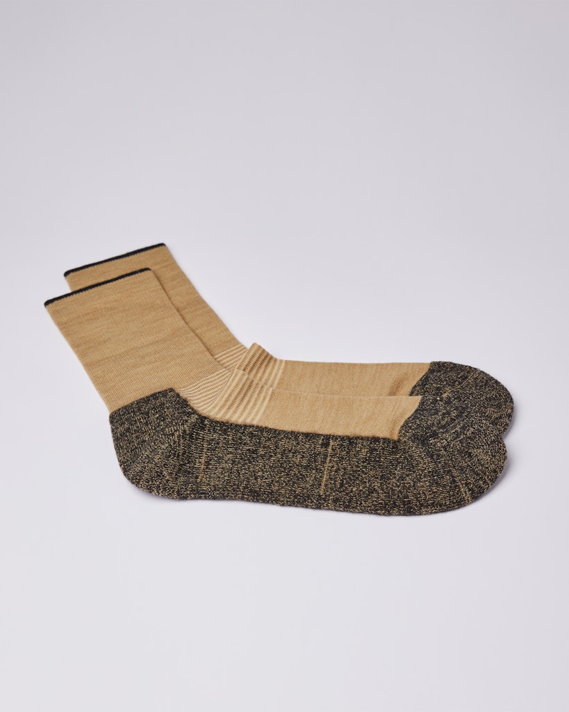 Wool - Socks - Beige - Brown | Sandqvist 2