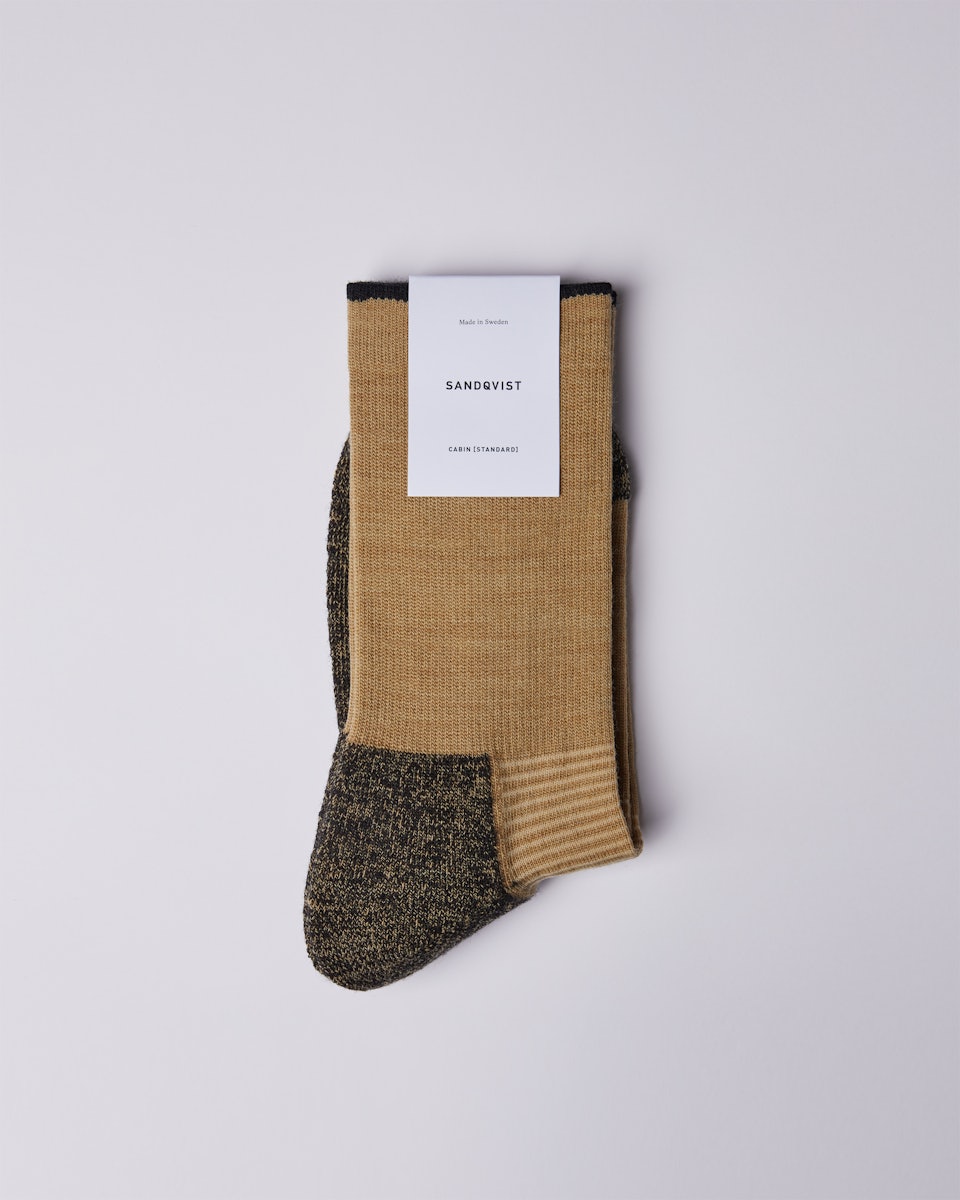 Wool sock is in color black & bronze (1 of 3)