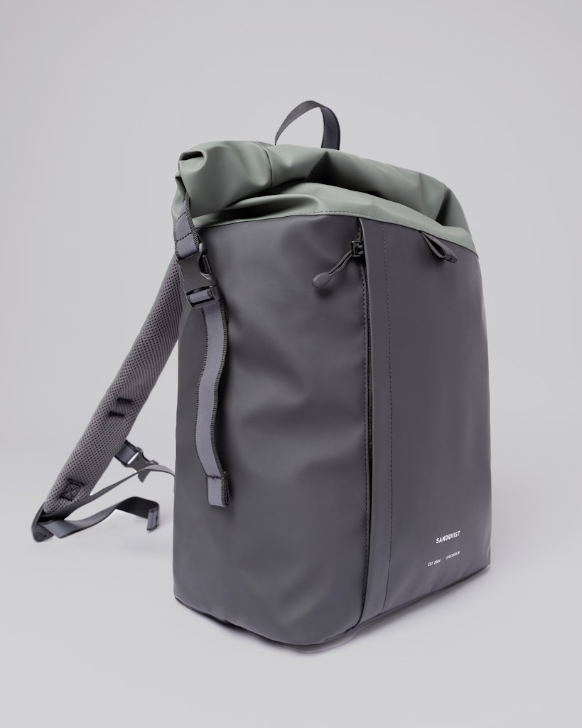 Konrad - Backpack - Multi Black Lichen Green | Sandqvist 3