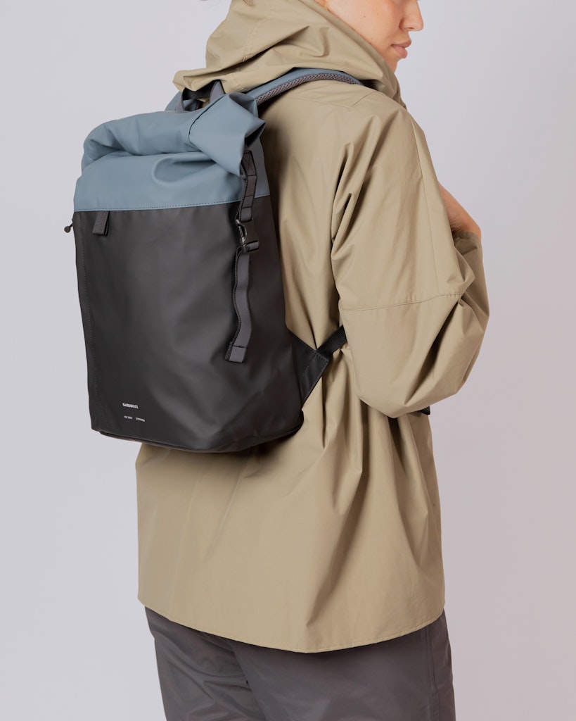 Konrad - Backpack - Multi Black Steel Blue | Sandqvist 5