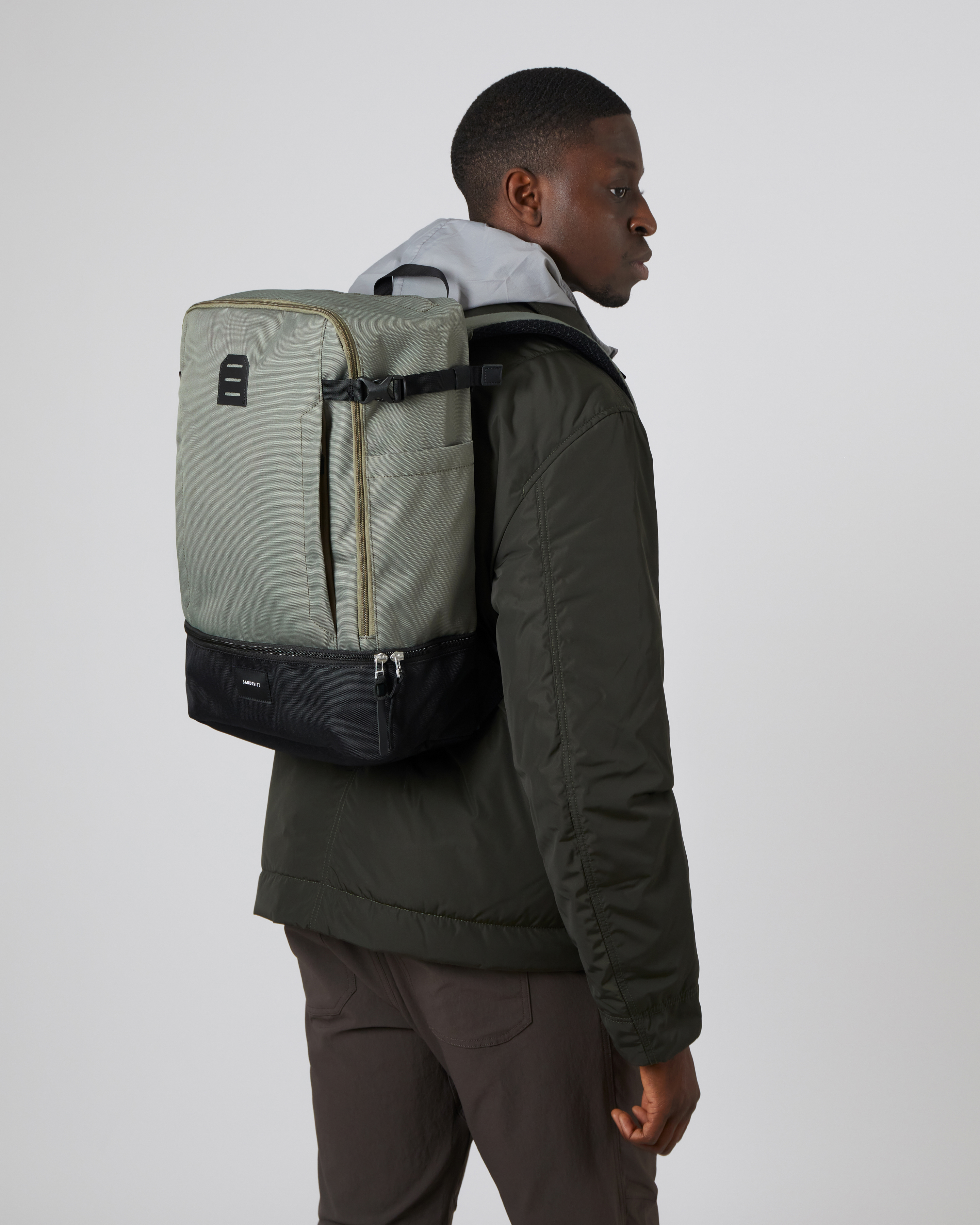 Sandqvist Alva Nylon Backpack - Military Olive Green