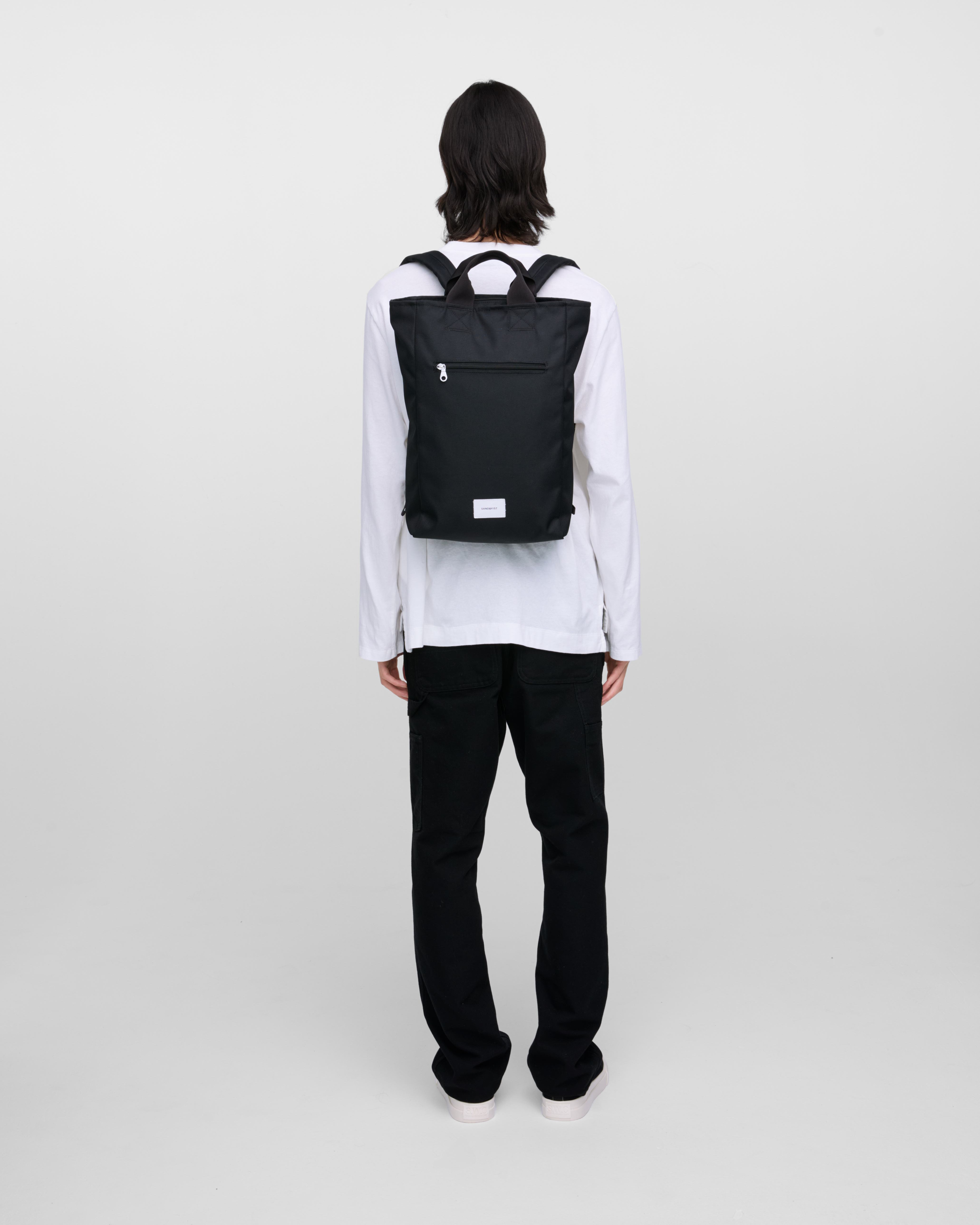 【AAKE】(2-WAY) DOT SQUARE BAG GROUND 2-Way Bag Black | Tote & Backback Ex Tony Sandqvist