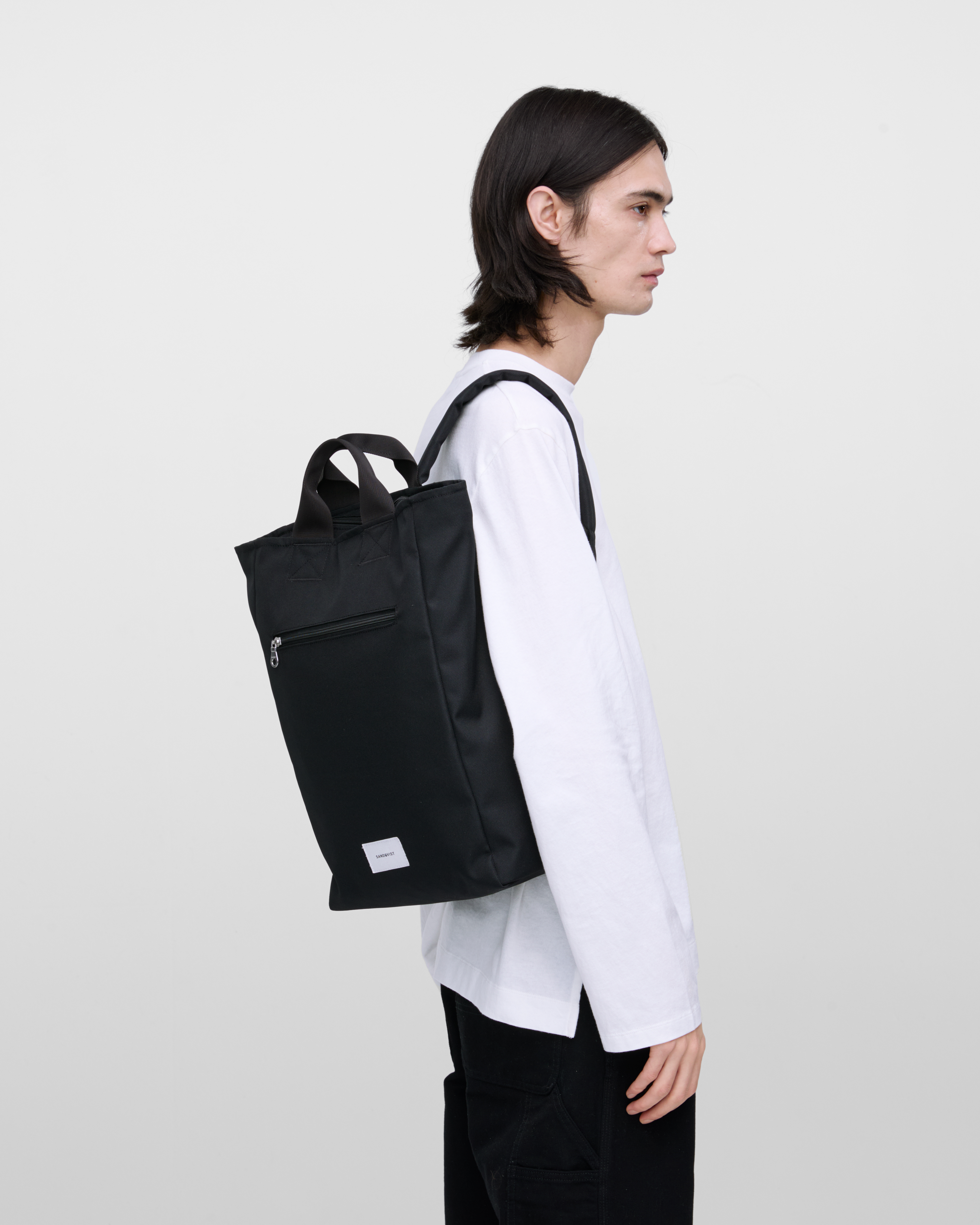 GROUND 2-Way Bag Black | Tote & Backback Ex Tony Sandqvist