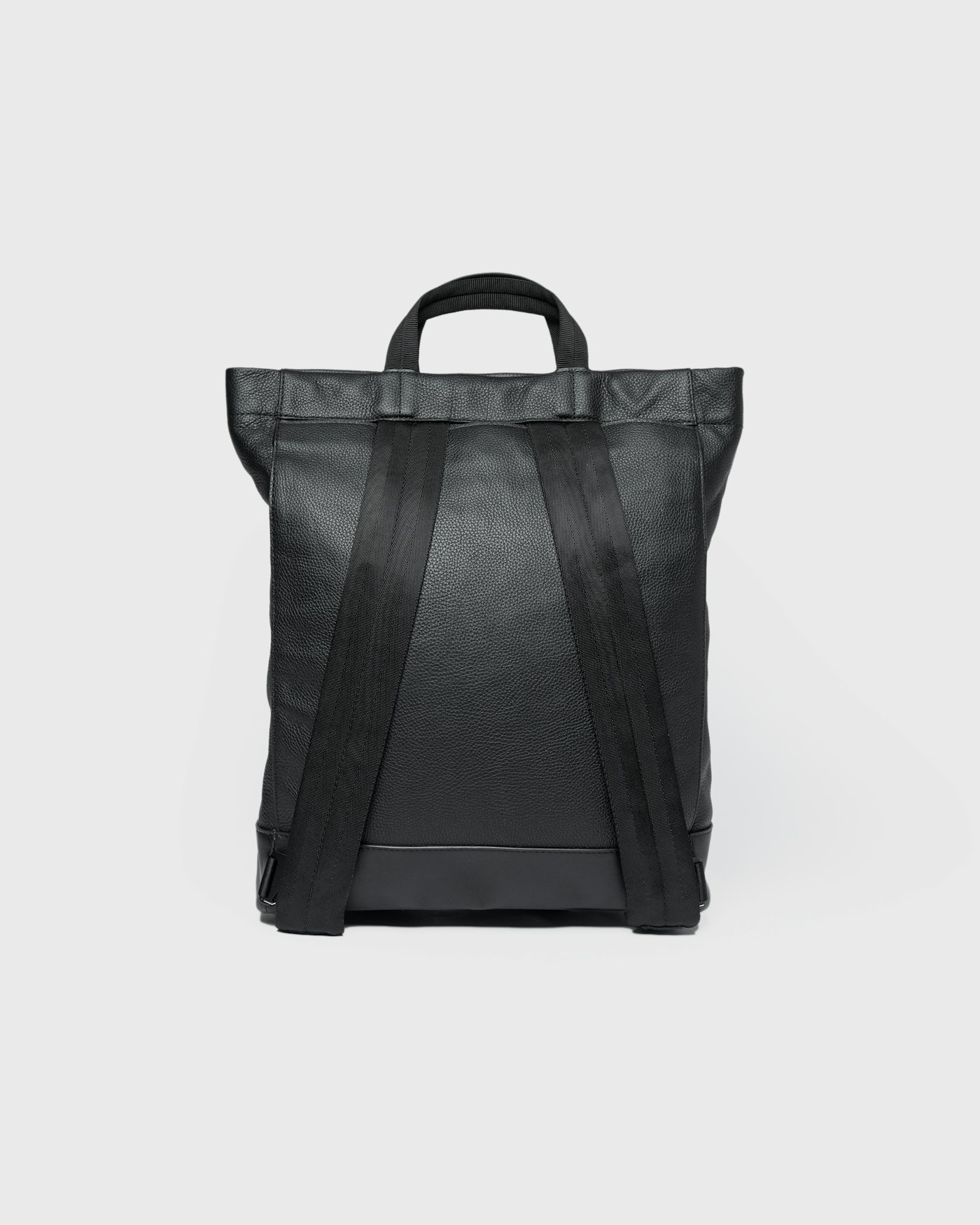 Leather Tote Backpack is in color black (3 of 9)