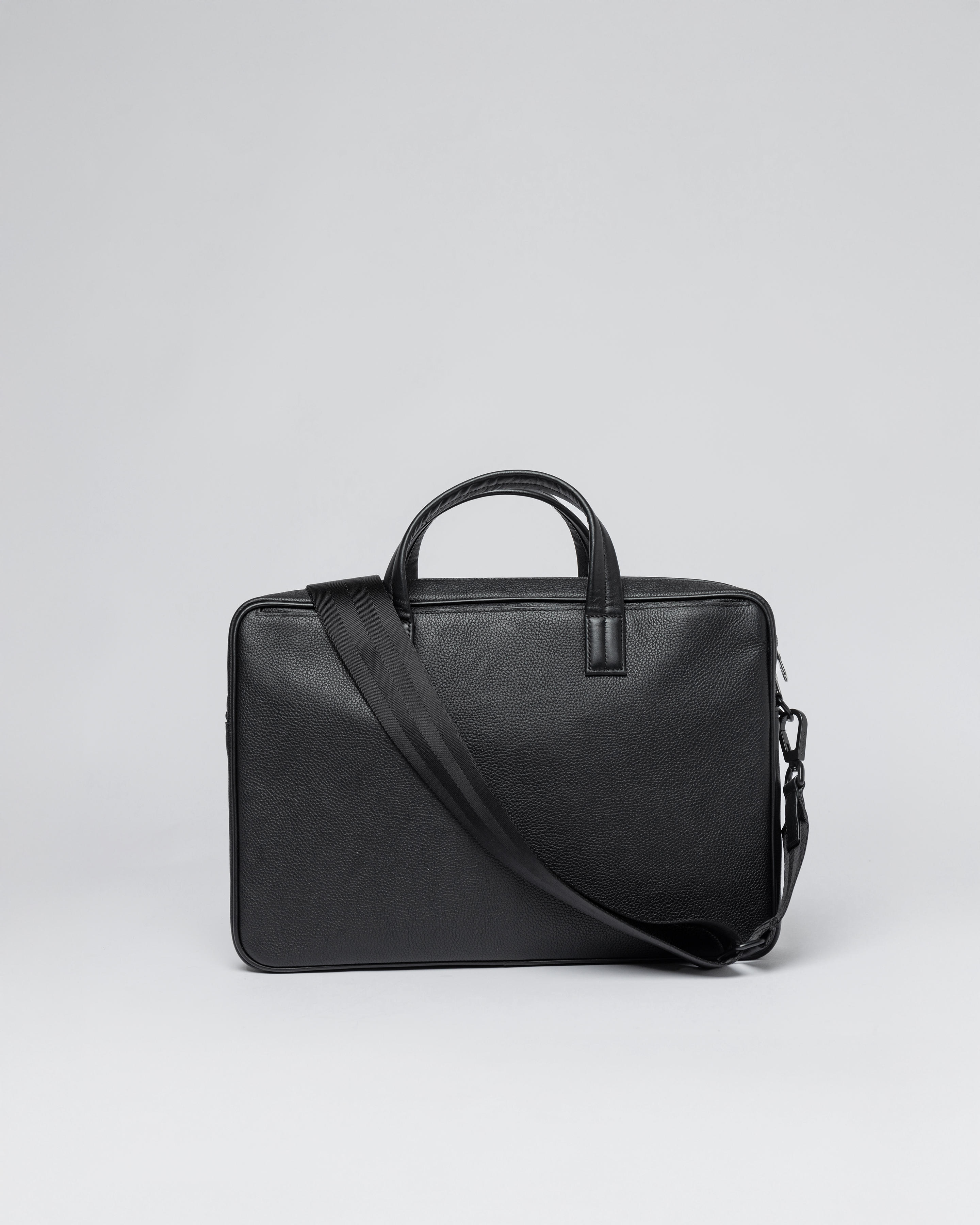 Leather Briefcase Porte documents Noir Sandqvist