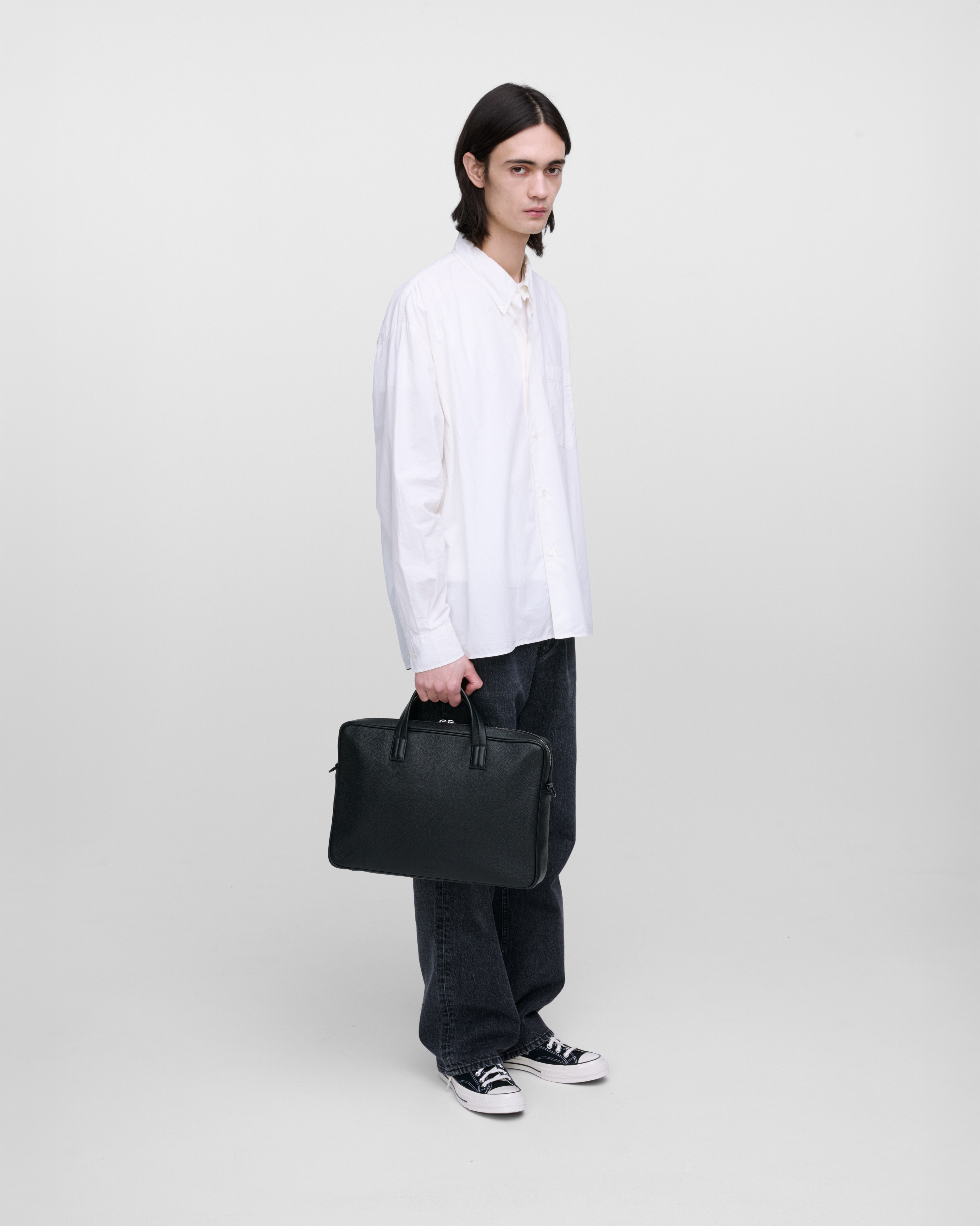 Leather Briefcase | Black | Sandqvist