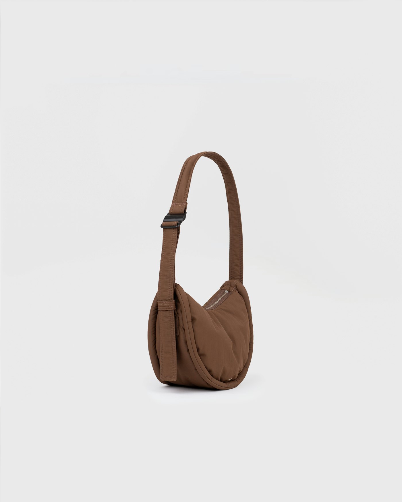 CURVE Half Moon Bag Mini is in color dark taupe (3 of 15)