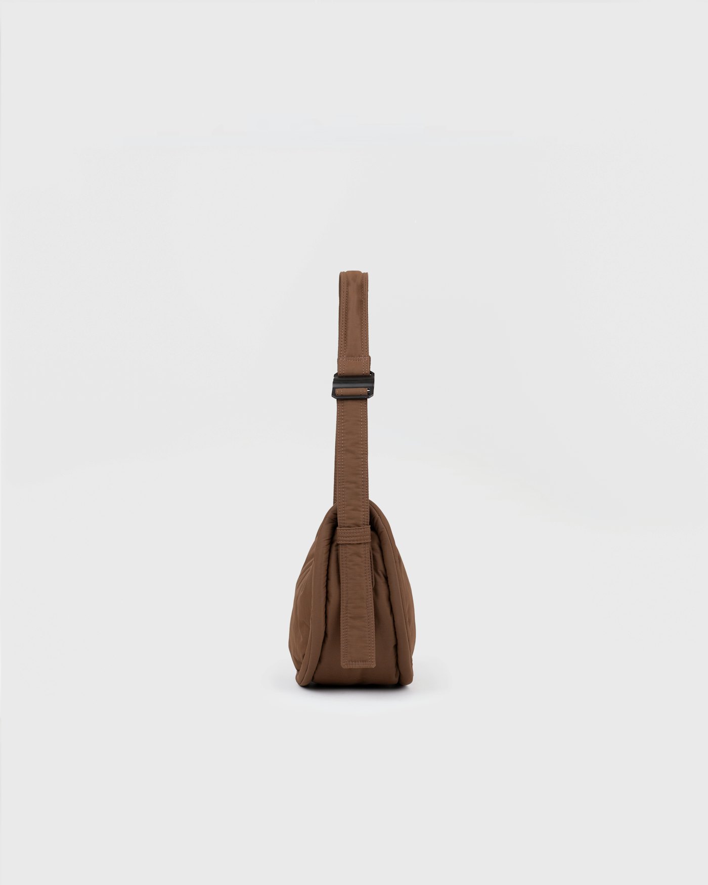 CURVE Half Moon Bag Mini is in color dark taupe (2 of 15)