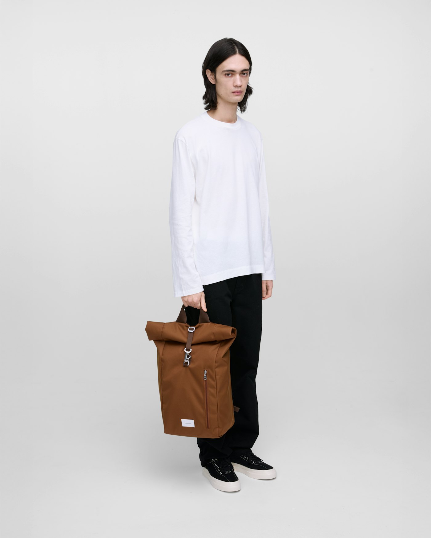 GROUND Rolltop backpack L är i färgen sepia brown (9 av 10)