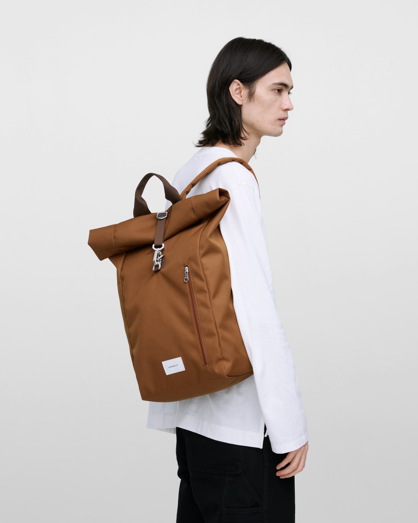 GROUND Rolltop backpack L är i färgen sepia brown (8 av 10)