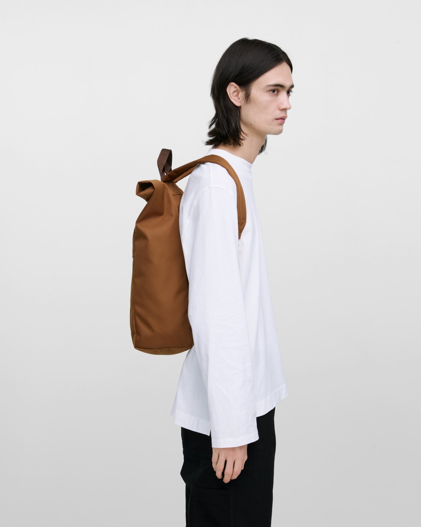 GROUND Rolltop backpack L är i färgen sepia brown (7 av 10)