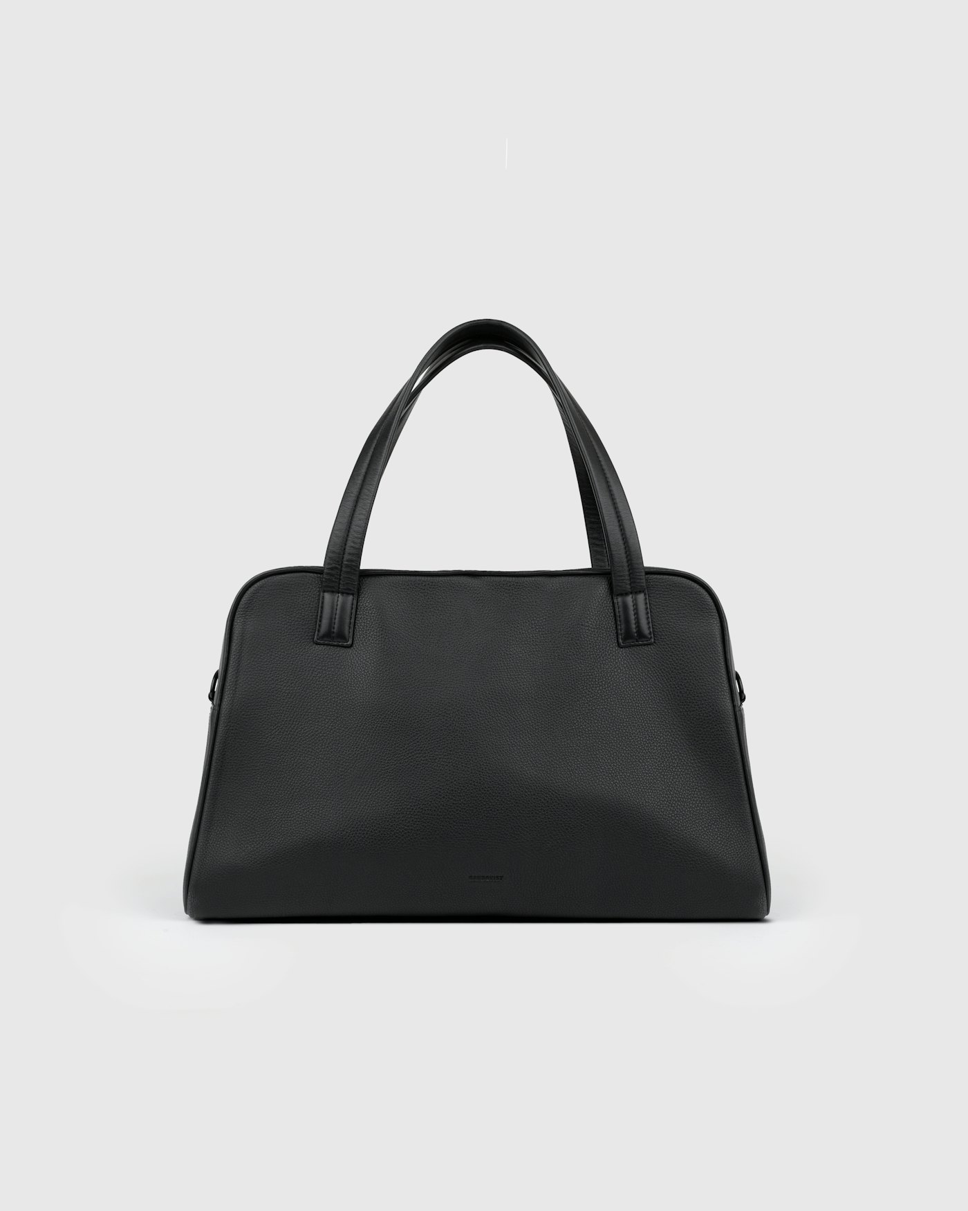 LEATHER Bowling Bag is in color black (1 of 9)